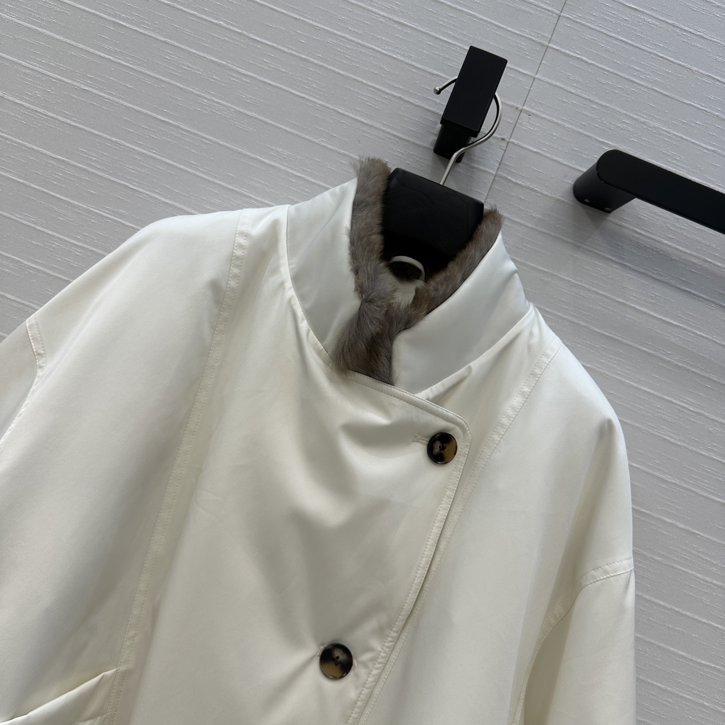 独家首发❤️品质控必入！Row风高智感穿搭！老干部立领夹克羽绒服！芬兰 紫狐皮草毛领进口日本三醋酸记忆丝