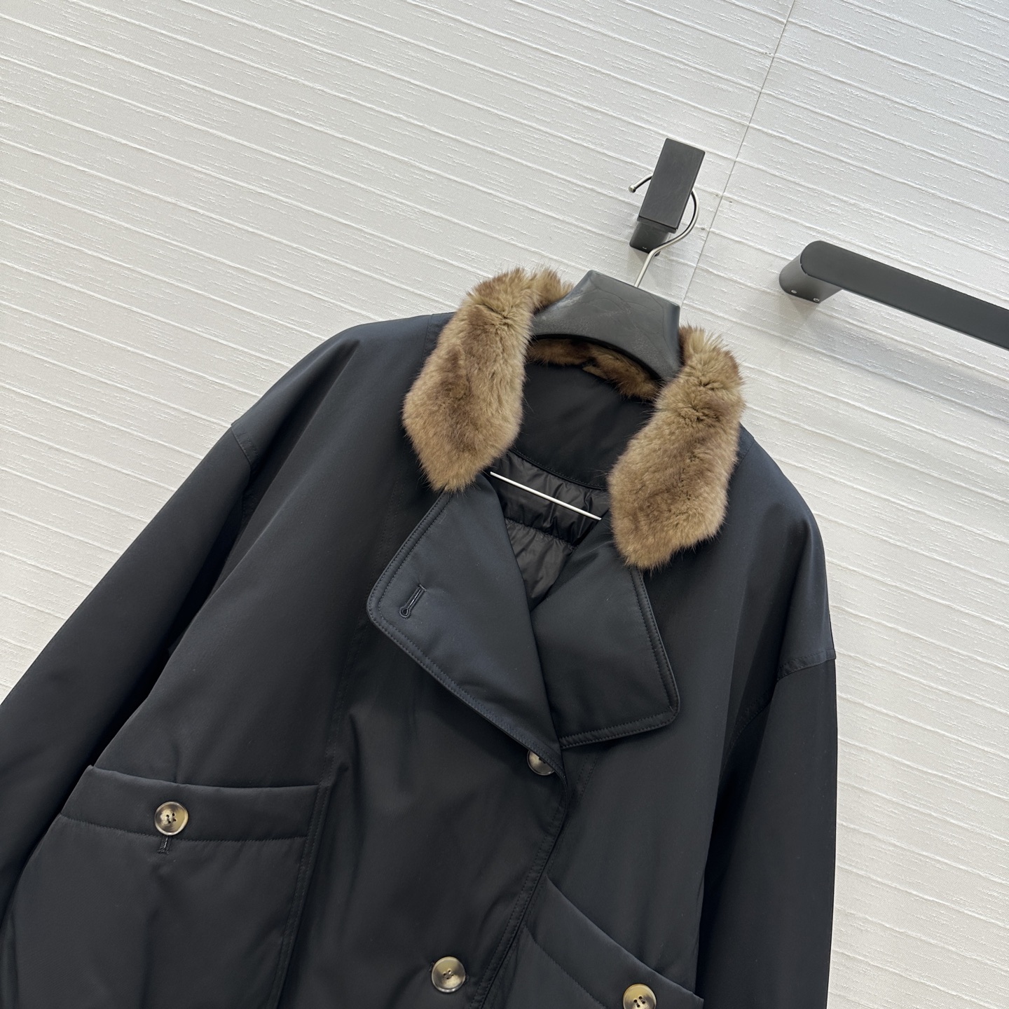 独家首发❤️品质控必入！Row风高智感穿搭！老干部立领夹克羽绒服！芬兰 紫狐皮草毛领进口日本三醋酸记忆丝