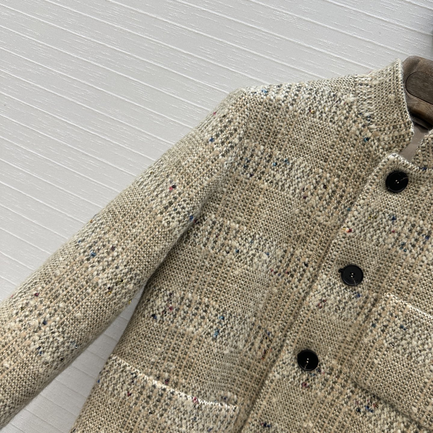 独家首发，高端原单品质❤️Lp高奢老钱风穿搭！Spagna系列宝石混纱羊毛花呢格纹外套！多色纱线交织钉珠