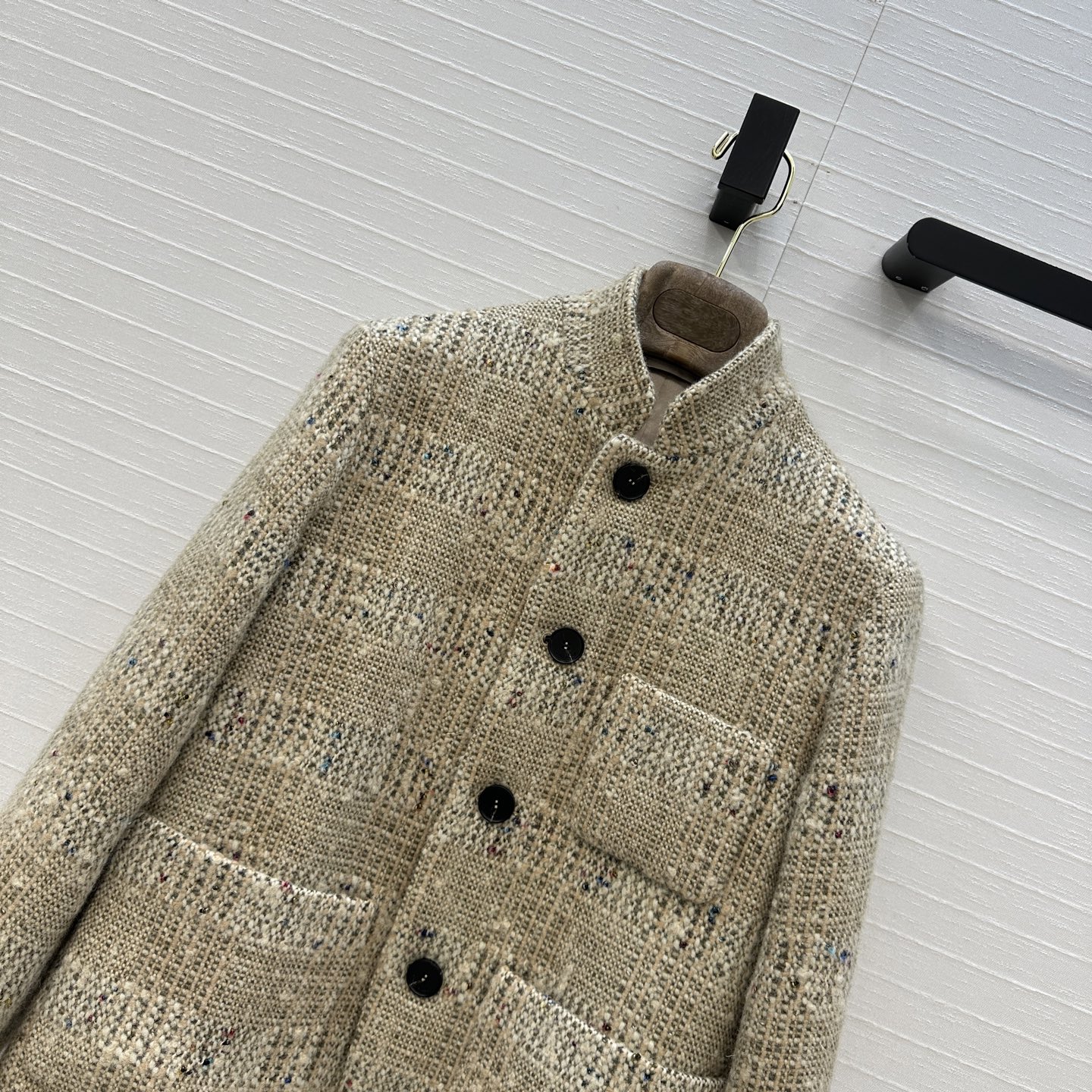 独家首发，高端原单品质❤️Lp高奢老钱风穿搭！Spagna系列宝石混纱羊毛花呢格纹外套！多色纱线交织钉珠