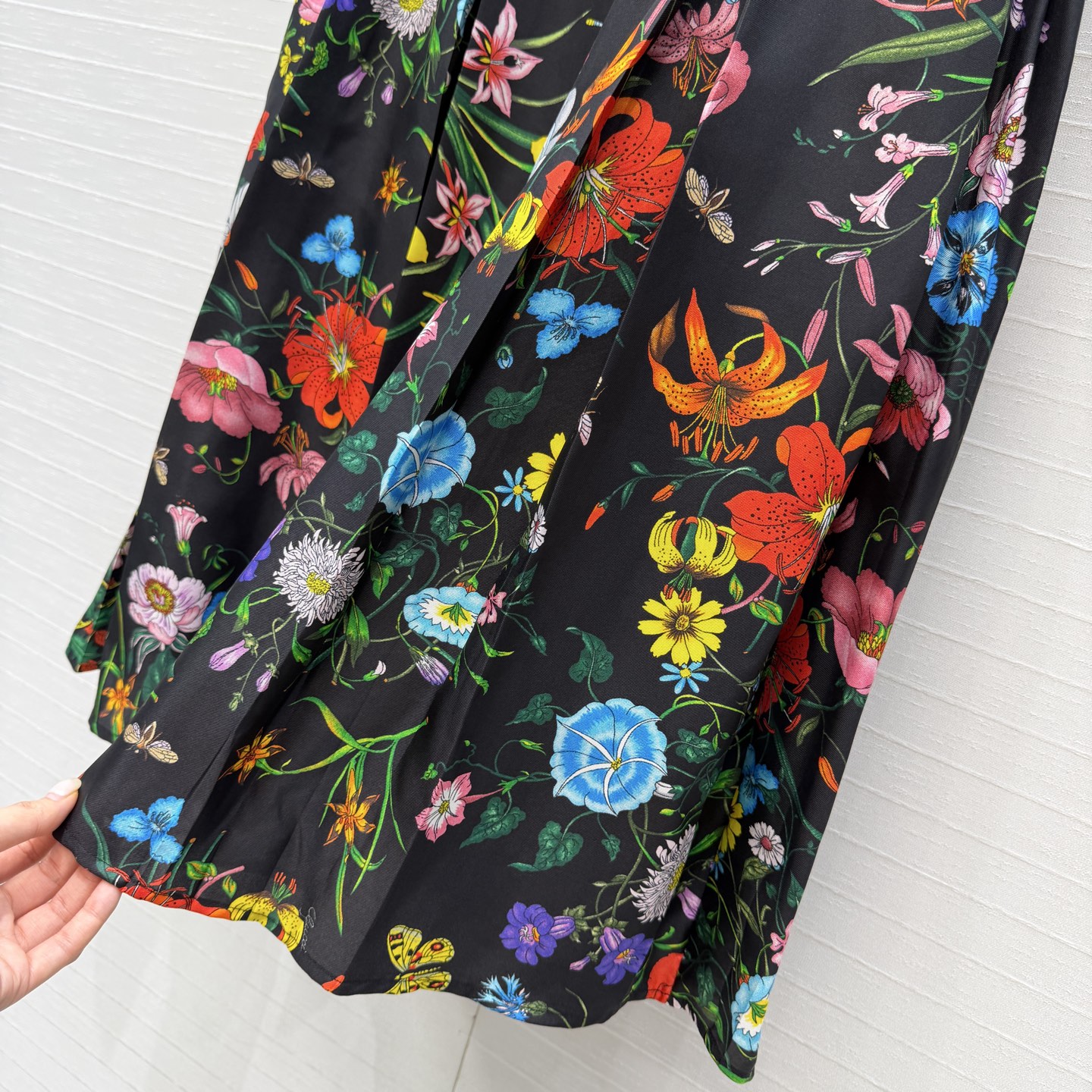 高端原单品质💕26春夏GG花㚏16姆米真丝压褶长半裙！100%真丝斜纹绸，鲜明个性白富美必备神器，压褶裙