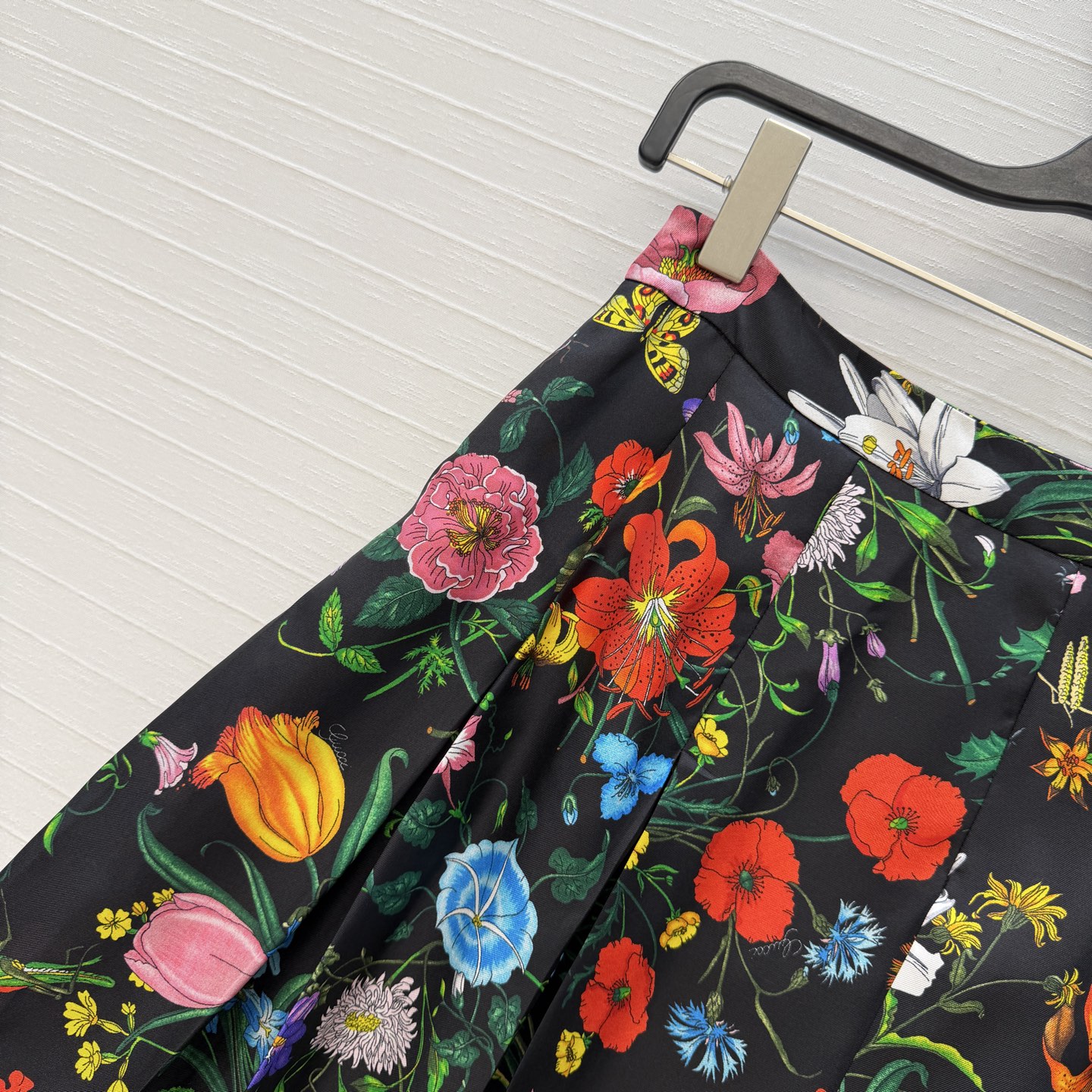 高端原单品质💕26春夏GG花㚏16姆米真丝压褶长半裙！100%真丝斜纹绸，鲜明个性白富美必备神器，压褶裙