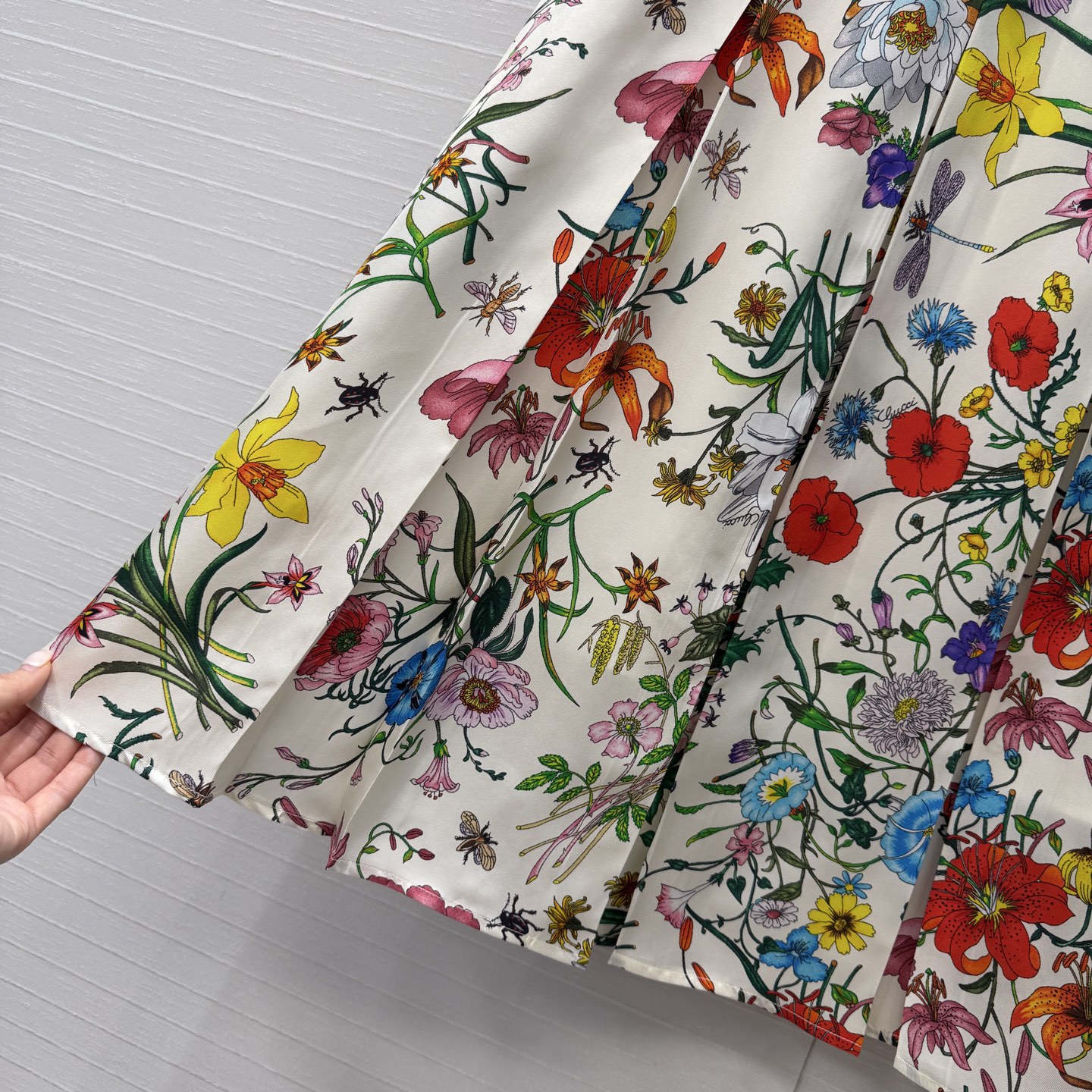 高端原单品质💕26春夏GG花㚏16姆米真丝压褶长半裙！100%真丝斜纹绸，鲜明个性白富美必备神器，压褶裙