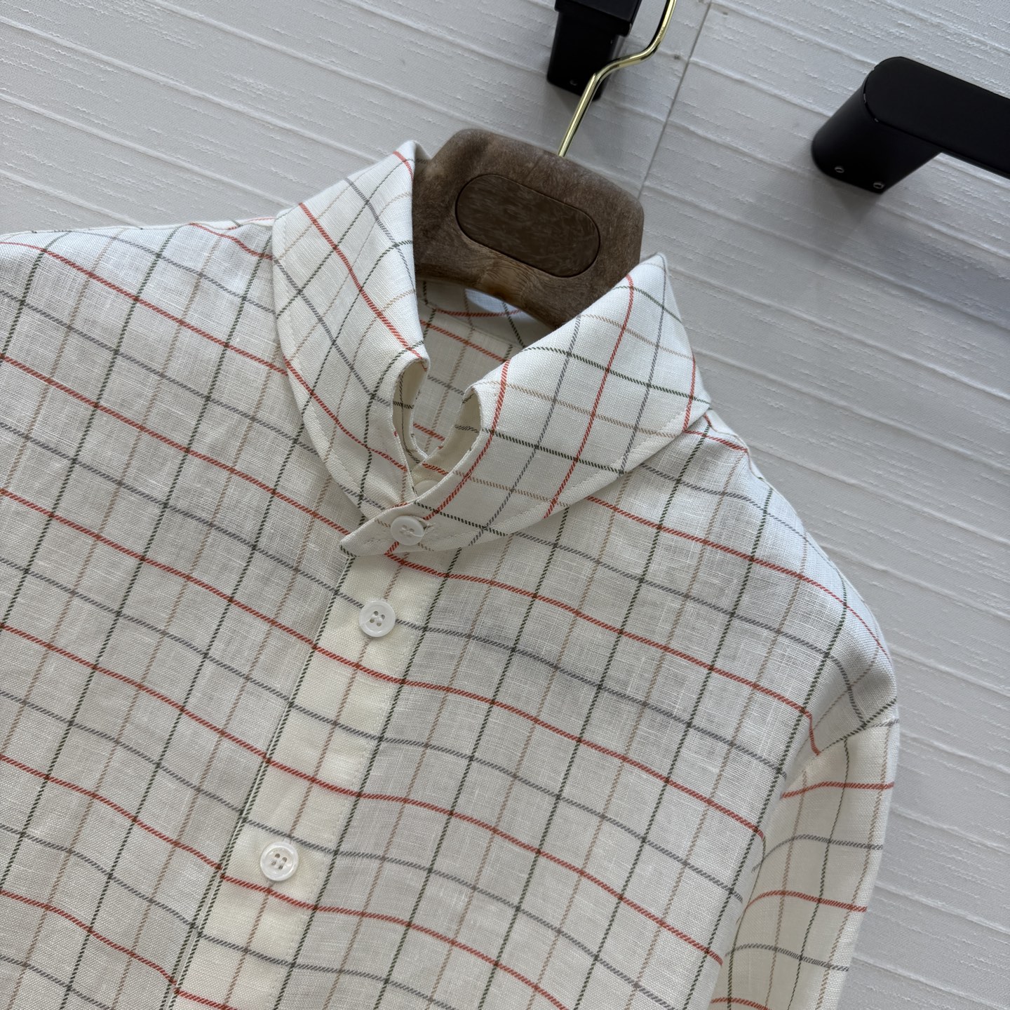 独家首发！❤️Lp高智感穿搭！南法风情氛围感 经典格纹印花亚麻衬衫！100%亚麻面料质感轻盈舒适。气质衬