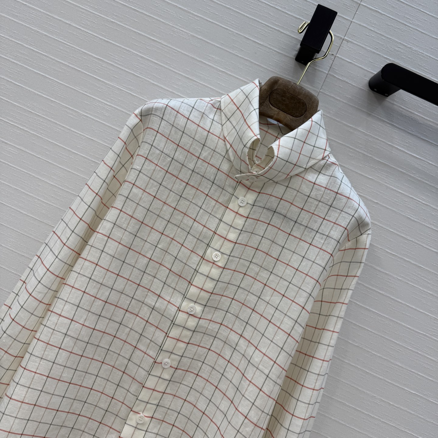 独家首发！❤️Lp高智感穿搭！南法风情氛围感 经典格纹印花亚麻衬衫！100%亚麻面料质感轻盈舒适。气质衬