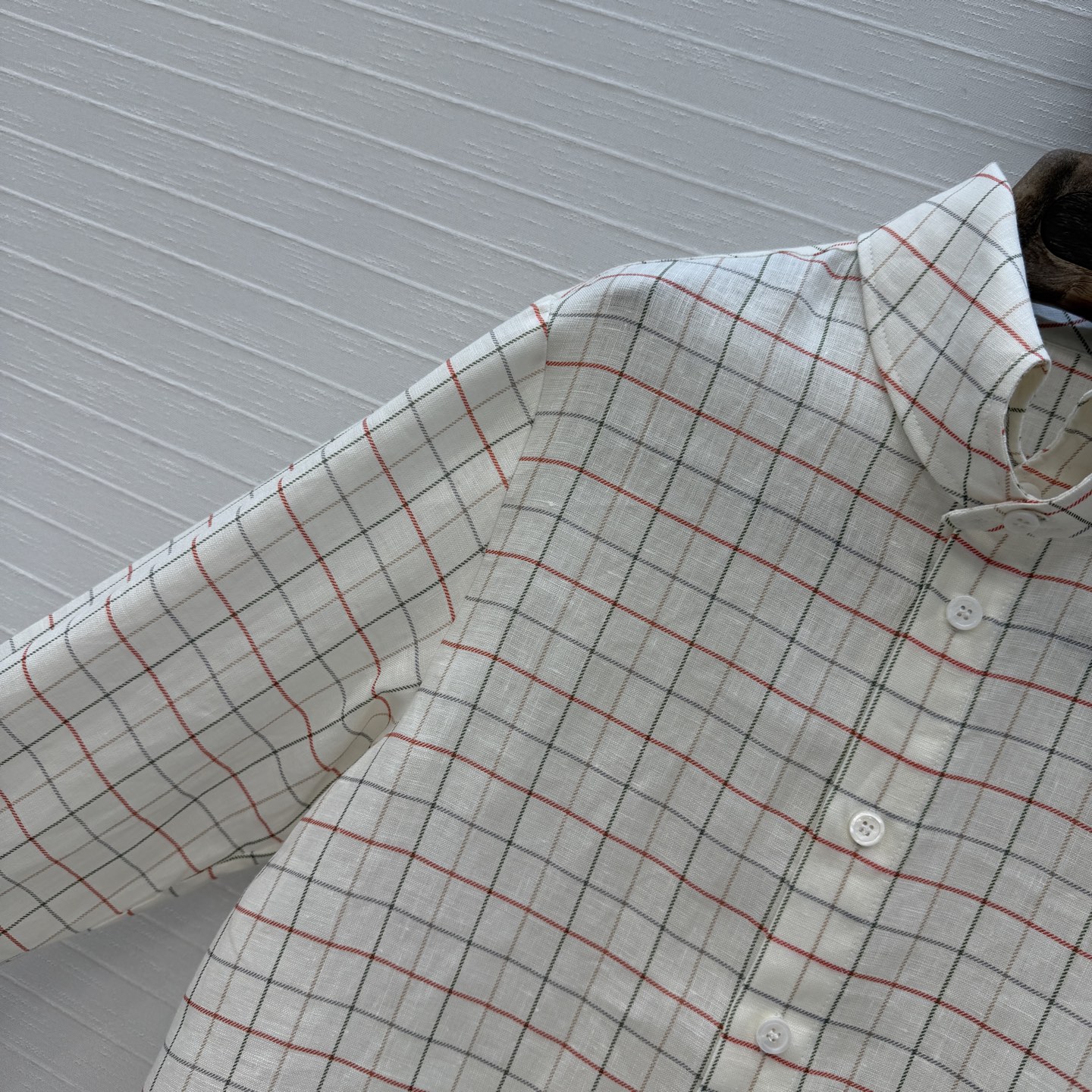 独家首发！❤️Lp高智感穿搭！南法风情氛围感 经典格纹印花亚麻衬衫！100%亚麻面料质感轻盈舒适。气质衬