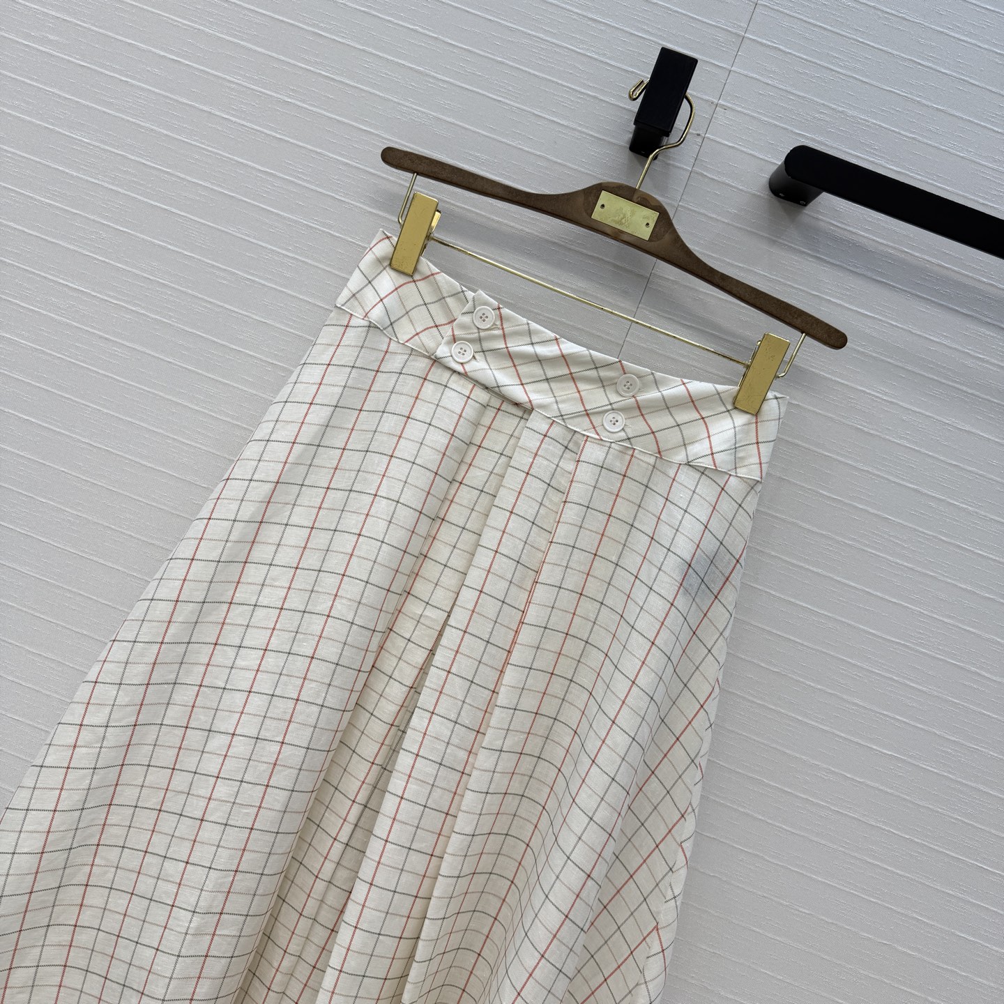 独家首发！高端原单品质❤️Lp高智感穿搭！南法风情氛围感 经典格纹长半裙！进口100%亚麻面料质感轻盈舒