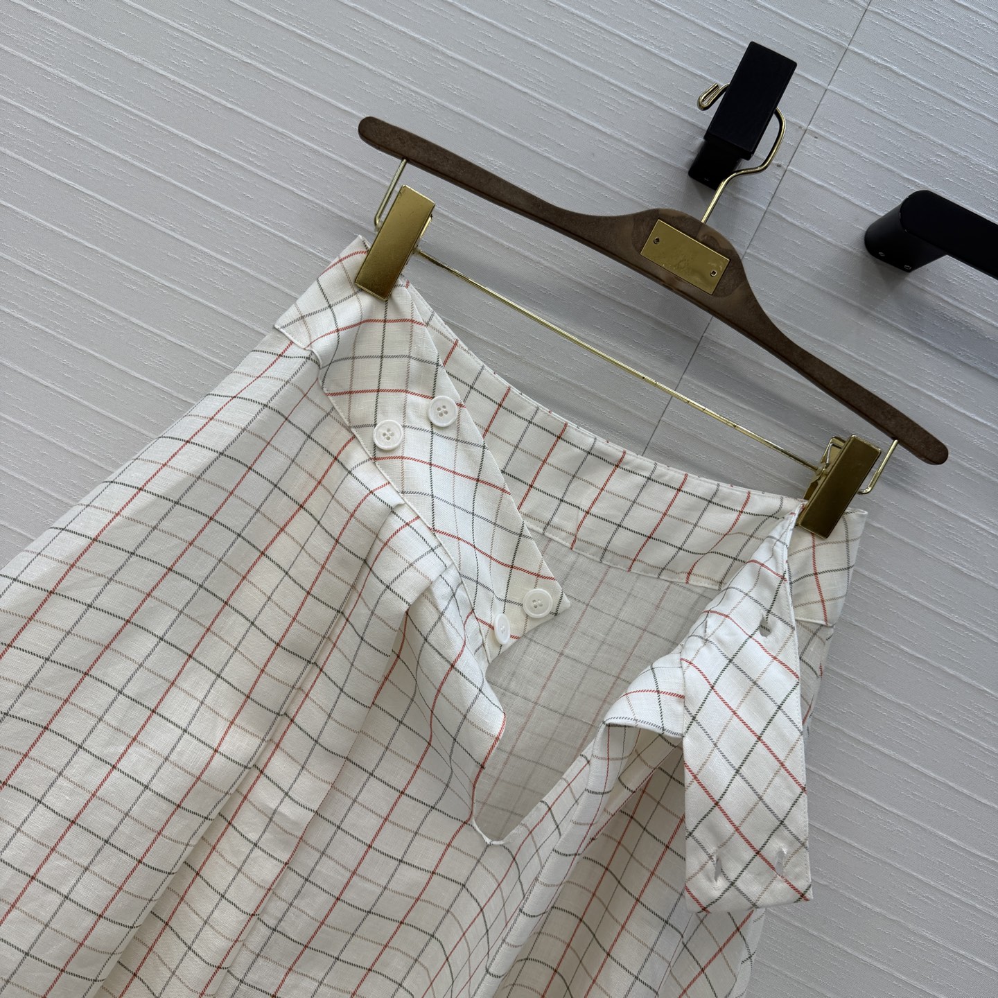 独家首发！高端原单品质❤️Lp高智感穿搭！南法风情氛围感 经典格纹长半裙！进口100%亚麻面料质感轻盈舒