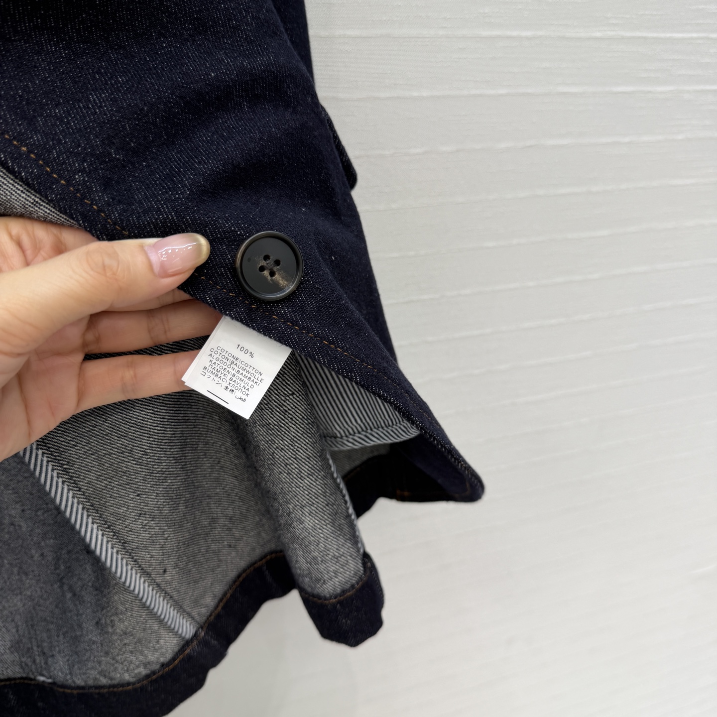 强烈推荐❤️Bc新品格纹拼袖牛仔西装！后领铜链装饰 经典H收腰版型极简主义设计奢华不简，上身干练优雅气场