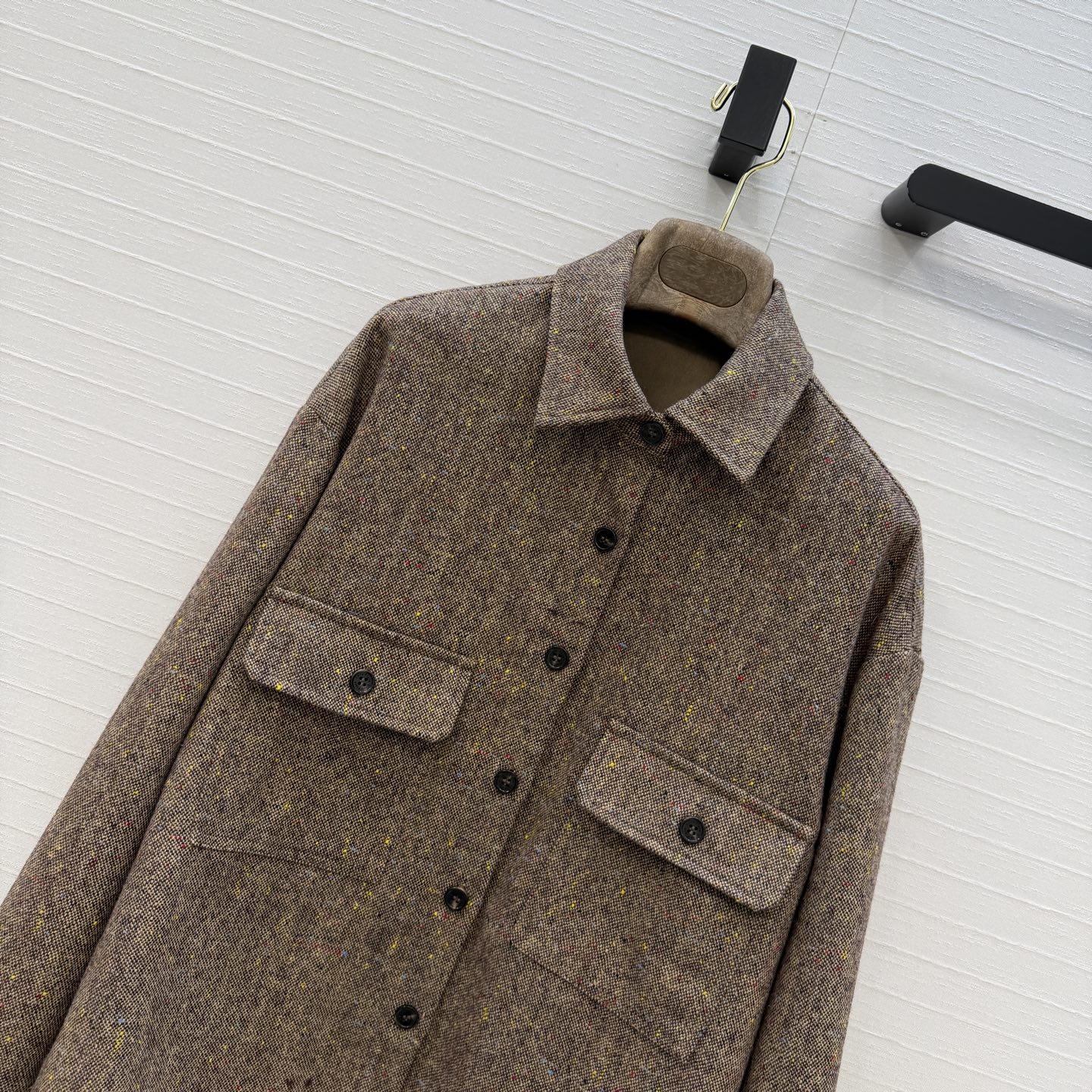 强烈推荐❤️Lp高智感 老钱风穿搭气质工装风衬衫外套，简洁大气经典版型上身高挑又显瘦！优雅百搭不挑人！进