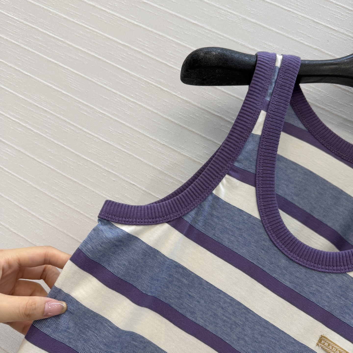 独家首发❤️原单品质PR时髦精单品！标签高定纯棉条纹背心！版型做工细节全面到位！进口面料细腻质感无敌！减