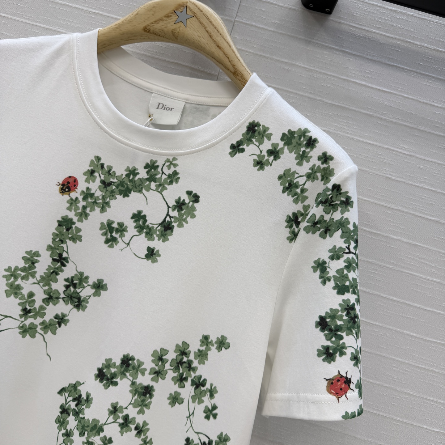 爆单推荐❤️D*早春新品 四叶草🍀瓢虫印花短袖T恤，春天氛围感拉满✨纯棉面料质感柔软舒适，时髦精必备单品