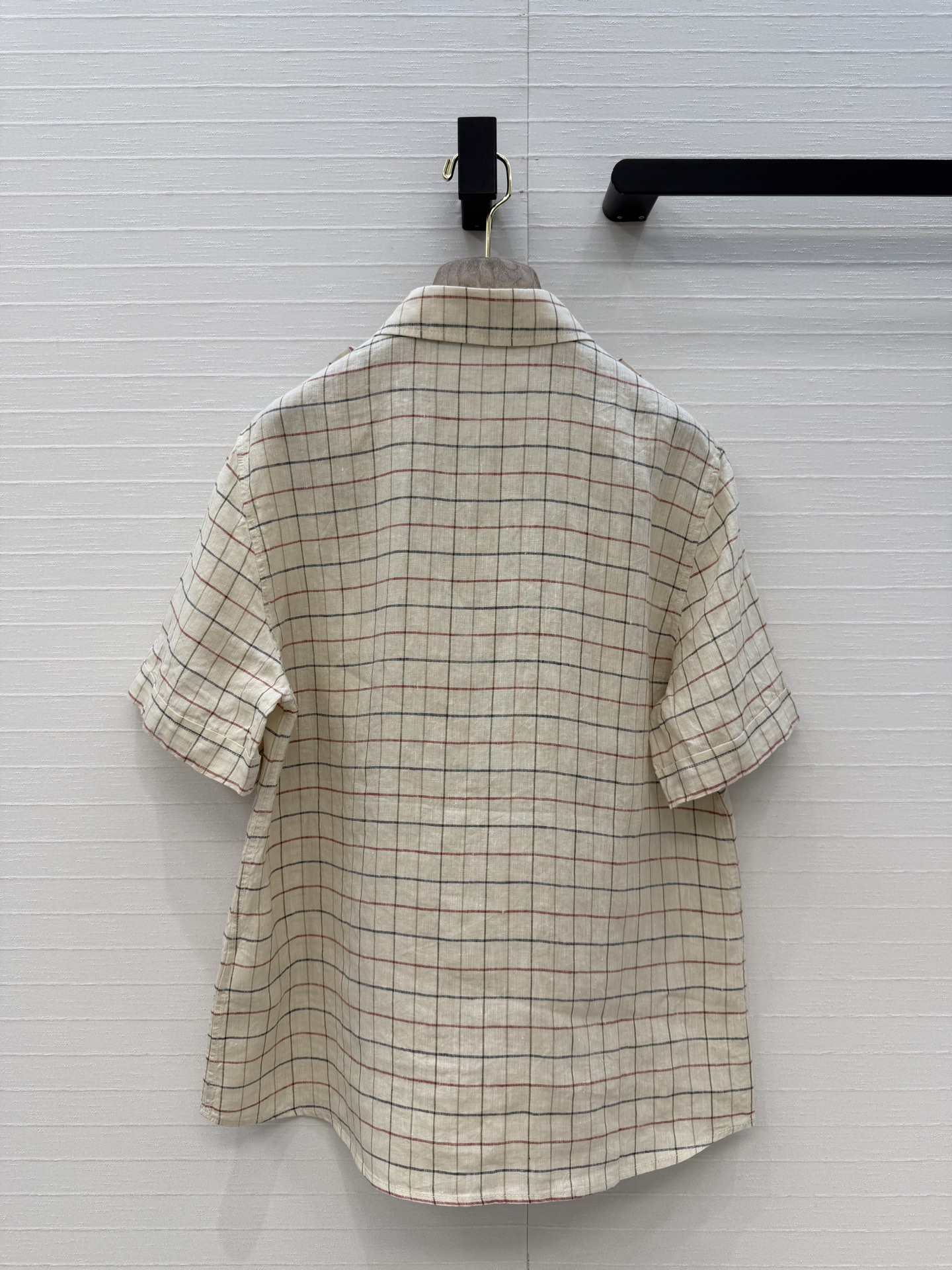 独家首发！❤️Lp高智感穿搭！南法风情氛围感 彩条格纹短袖亚麻衬衫！定制色织工艺100%亚麻面料质感轻盈