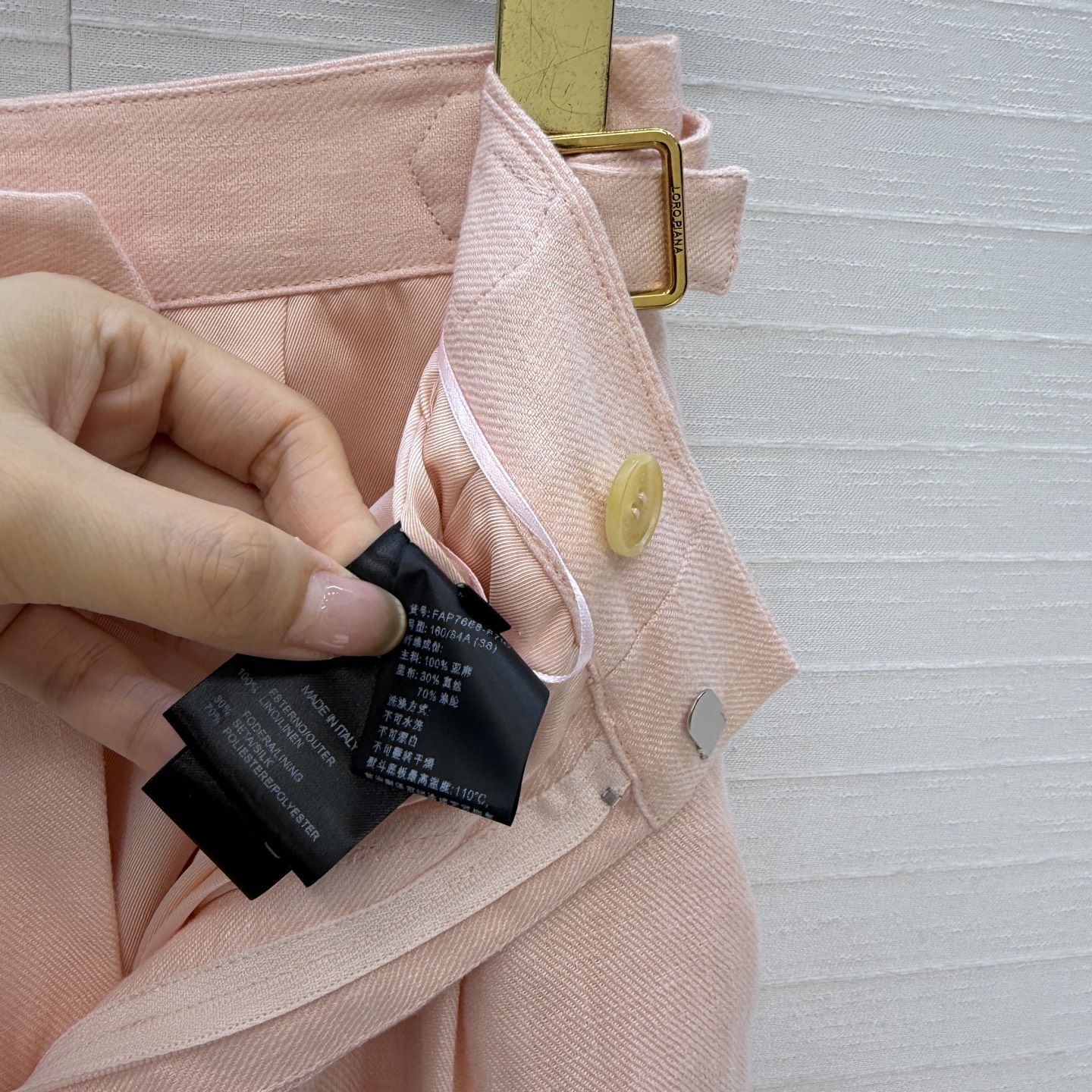 高端原单品质❤️26春款上新Lp高智感穿搭！老钱风氛围感Rodge优雅褶裥长裤。定制baby粉进口亚麻面