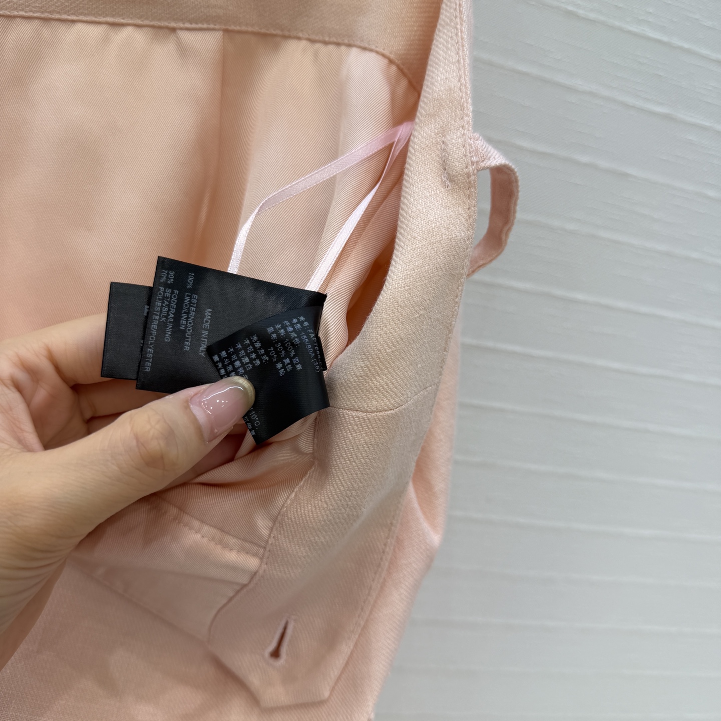 高端原单品质❤️26春款上新Lp高智感穿搭！老钱风氛围感褶裥百慕大短裤。定制baby粉进口亚麻面料轻而柔