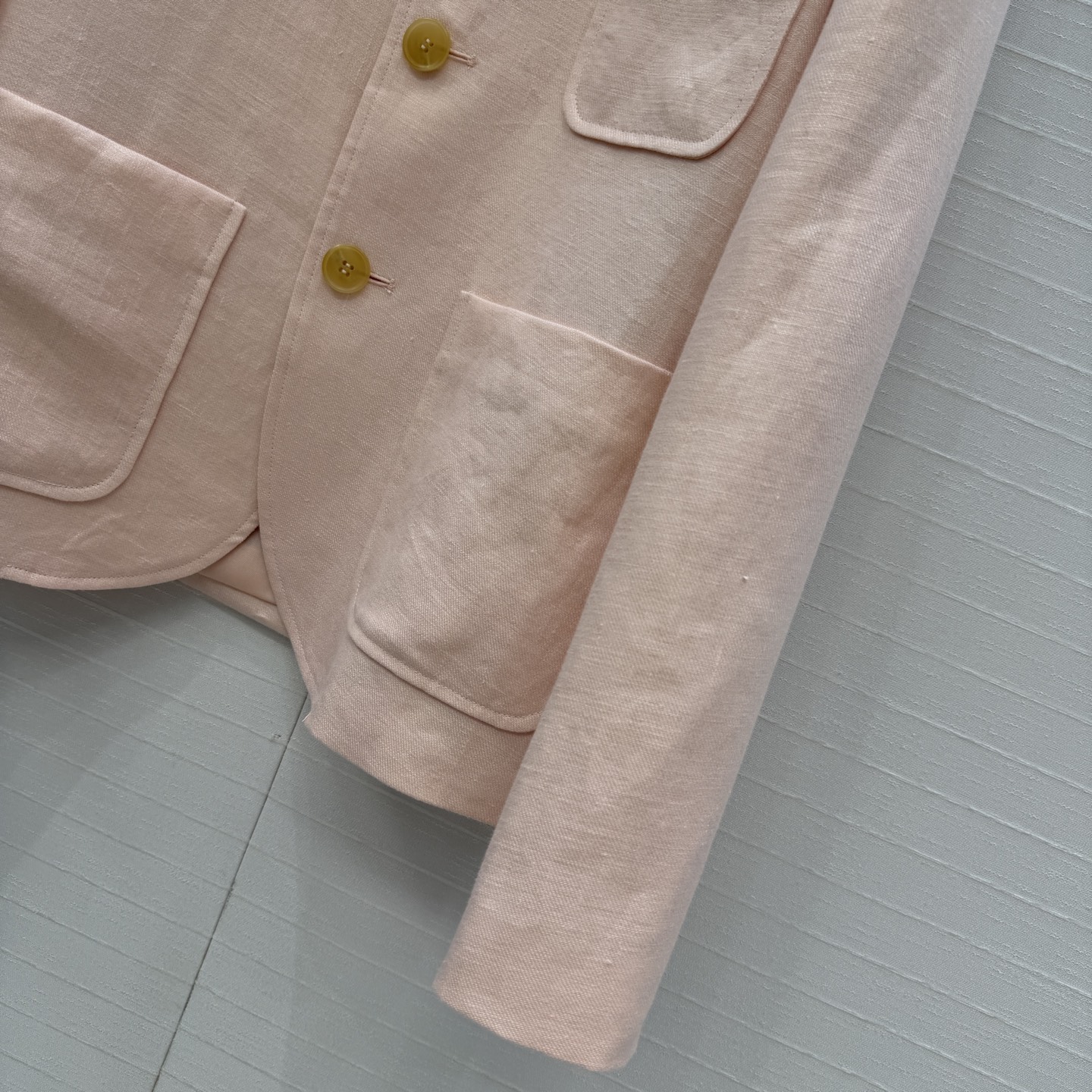 高端原单品质❤️26春款上新Lp高智感穿搭！老钱风氛围感Spagna立领亚麻夹克外套，定制baby粉进口