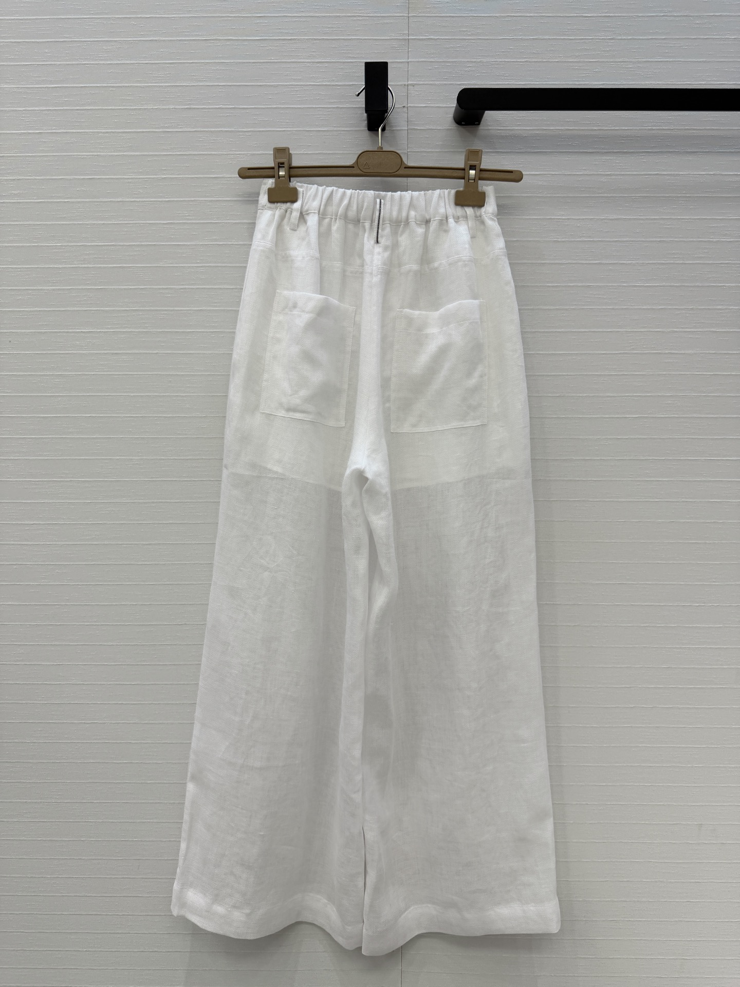 强烈推荐❤️Bc新品 长期主义老钱风穿搭休闲西裤。进口苎麻网眼布 面料轻薄透气质感超赞！松紧腰褶饰直筒阔