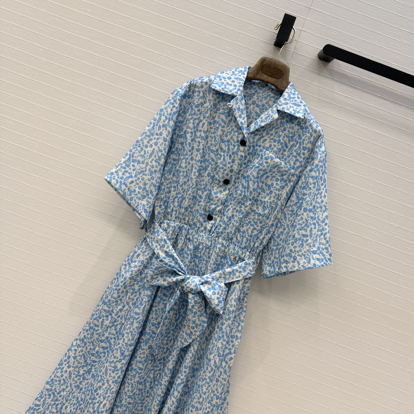 独家首发❤️高端品质，Loro Piana新品南法庄园度假风 慵懒浪漫的小碎花，蓝绿色碎花亚麻连衣裙，系