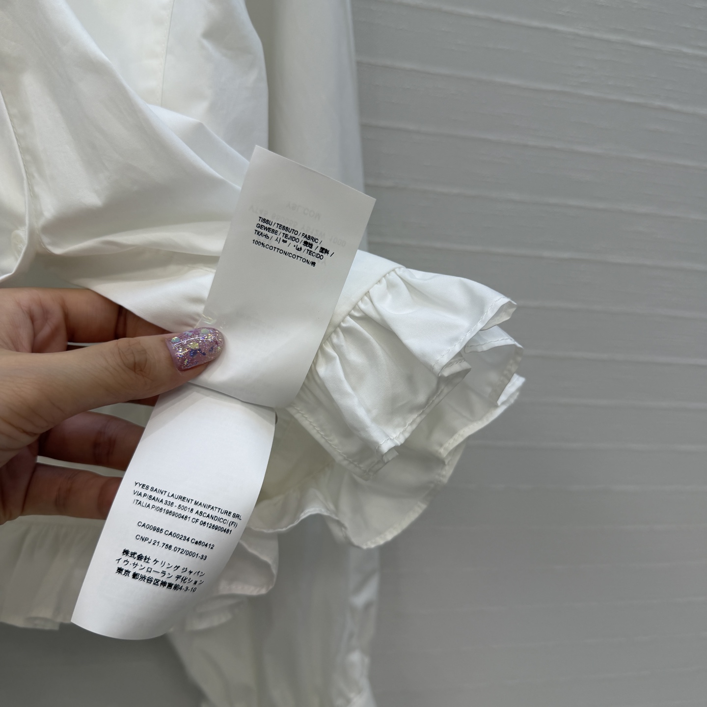 高端品质❤️SLoro Piana*新品宫廷风花边立领白衬衫，法式轻通勤风，优雅复古气质满分！立领褶皱花