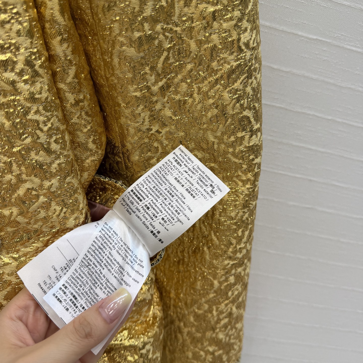 新品❤️V系财阀千金穿搭！金色宫廷风夹克外套！撞色编织带包边工艺法式宫廷风气质名媛白富美必备高级单品！经典H裁版型上身巨