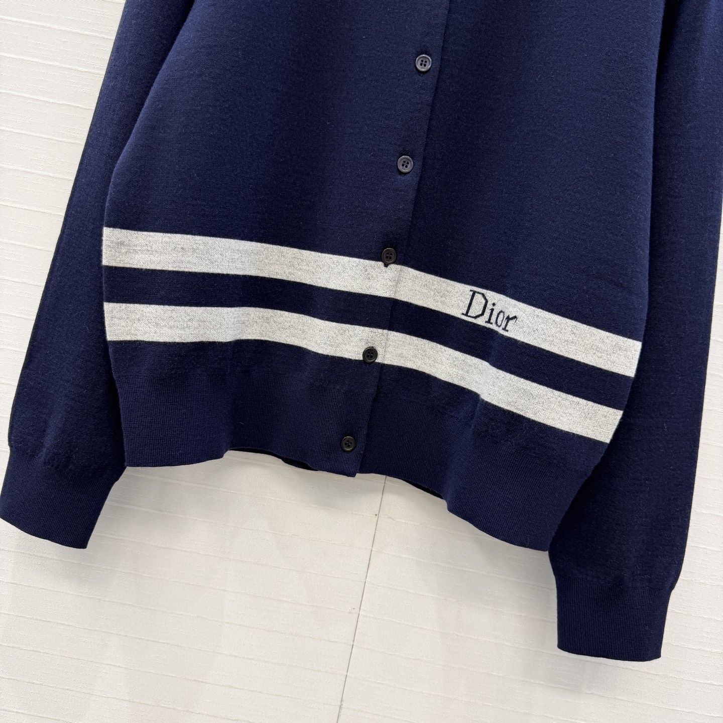 原单品质❤️Dio*26春夏新品！海军风气质开衫小外套！高级蓝白超级显白的色调！定制双色提花羊毛纱线质感柔软细腻透气舒适
