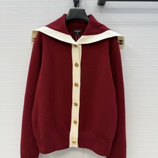 高端原单品质❤️26B早秋🍂新品,Coco海军风翻领针织开衫。瑞士机双织工艺定制进口羊毛羊绒纱线。非常有氛围感减龄穿搭! 高端原单品质❤️26B早秋🍂新品,Coco海军风翻领针织开衫。瑞士机双织工艺定制进口羊毛羊绒纱线。非常有氛围感减龄穿搭!