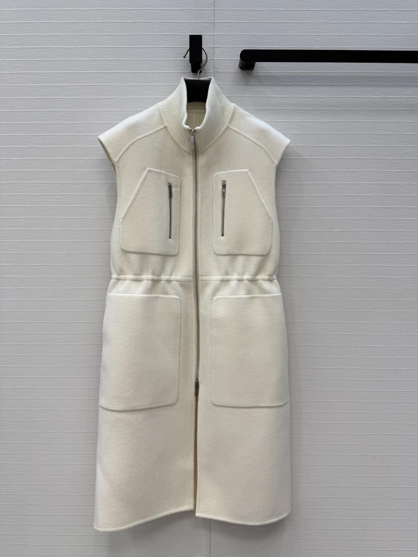 独家首发❤️高端原单品质！H高智感穿搭！长期主义白富美必入气质叠搭马甲！纯手工制作双面尼羊绒长款马甲外套，螺纹立领+利落