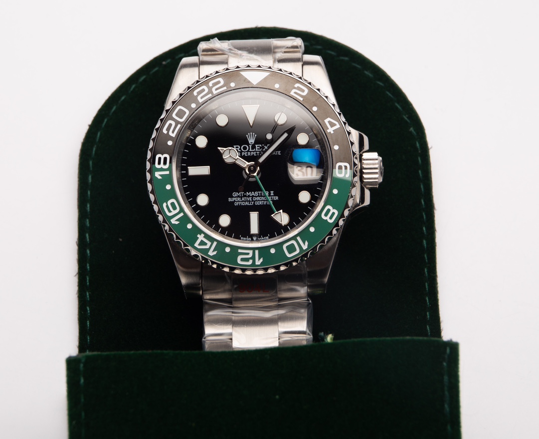 Rolex Gmt Master Watch Blue Rose White Automatic Mechanical Movement Stainless Steel Strap