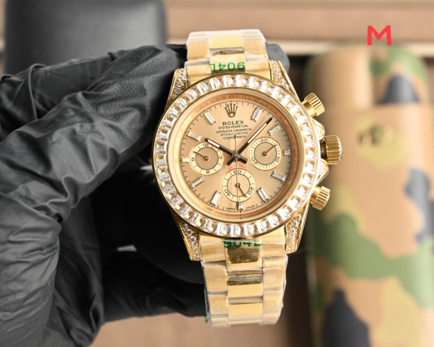 Rolex Oyster Perpetual Cosmograph Daytona Gold with Diamond Bezel 1 Rolex Oyster Perpetual Cosmograph Daytona Gold with Diamond Bezel