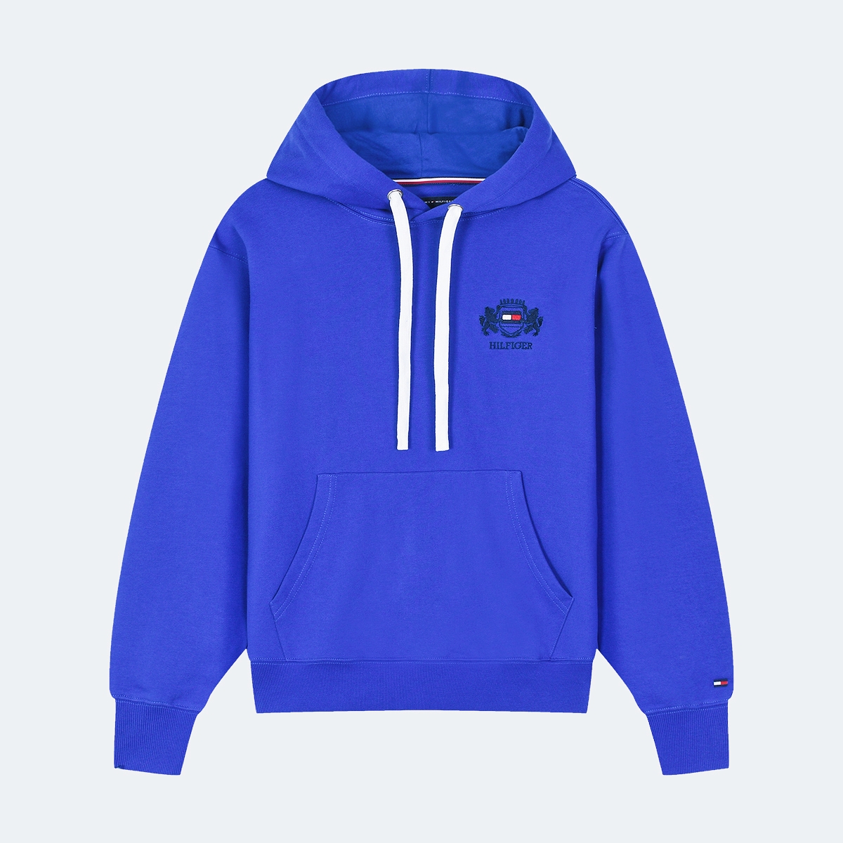 Tommy Hilfiger Men’s Crest Logo Hoodie, Long Sleeves, Blue