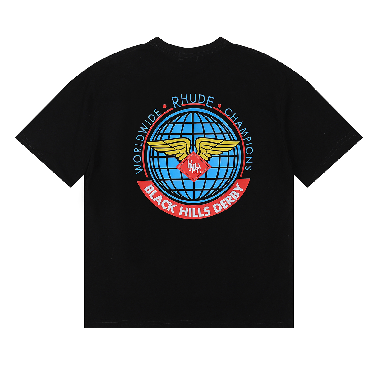 High-Quality Worldwide World Map Printed T-Shirts in Black, White, and Almond - 图片 5