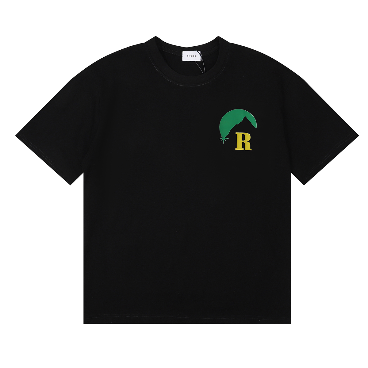 New Wave of Rhude Sundown Classic High-Quality T-Shirts in Black, White, Almond - 图片 2