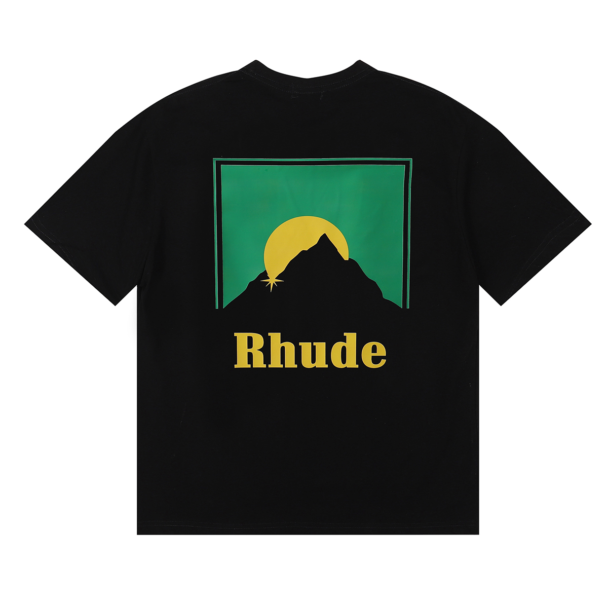 New Wave of Rhude Sundown Classic High-Quality T-Shirts in Black, White, Almond - 图片 3