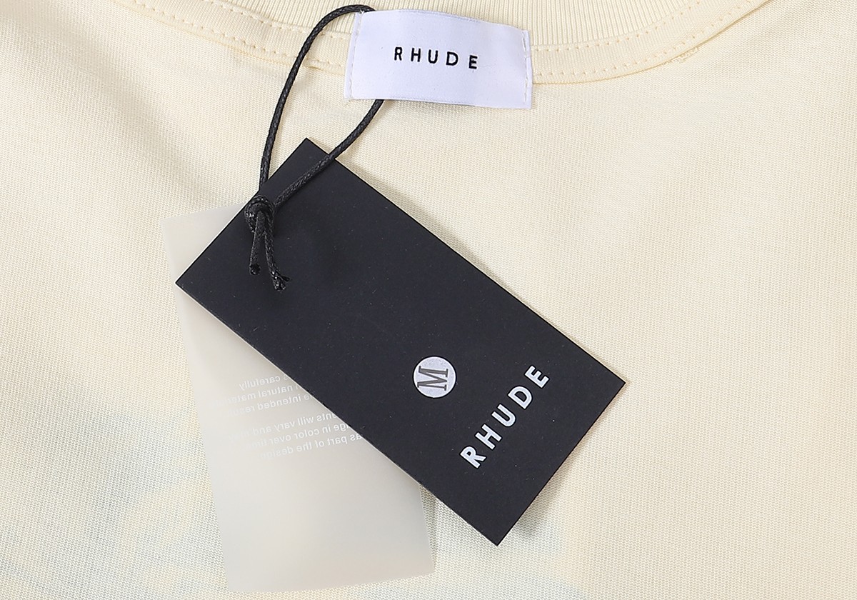New Wave of Rhude Sundown Classic High-Quality T-Shirts in Black, White, Almond - 图片 8