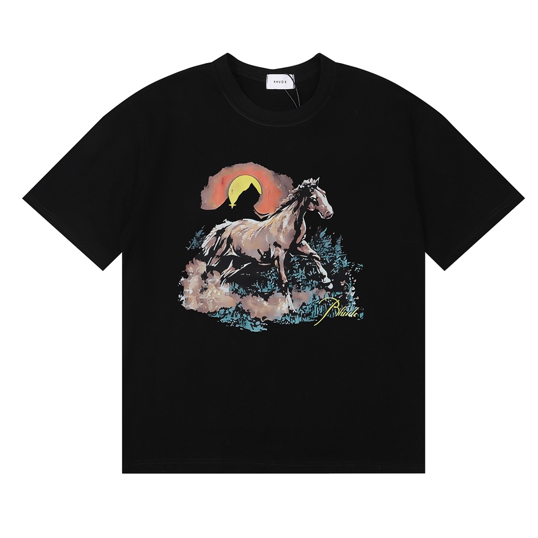 New Rhude Sunset Sunmark T-Shirts 2024 for Men and Women: Colors, Sizes, Quality - 图片 1