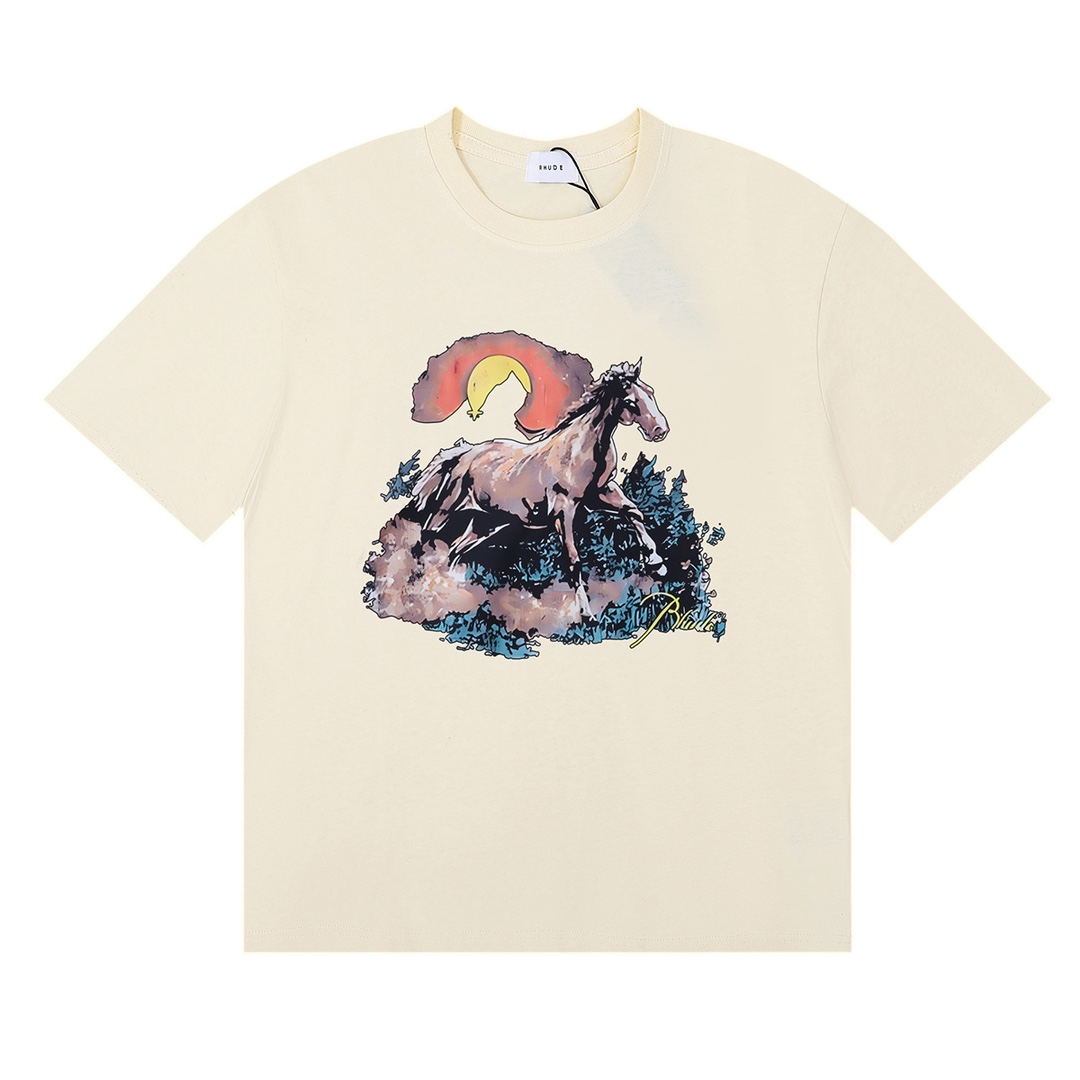 New Rhude Sunset Sunmark T-Shirts 2024 for Men and Women: Colors, Sizes, Quality - 图片 3