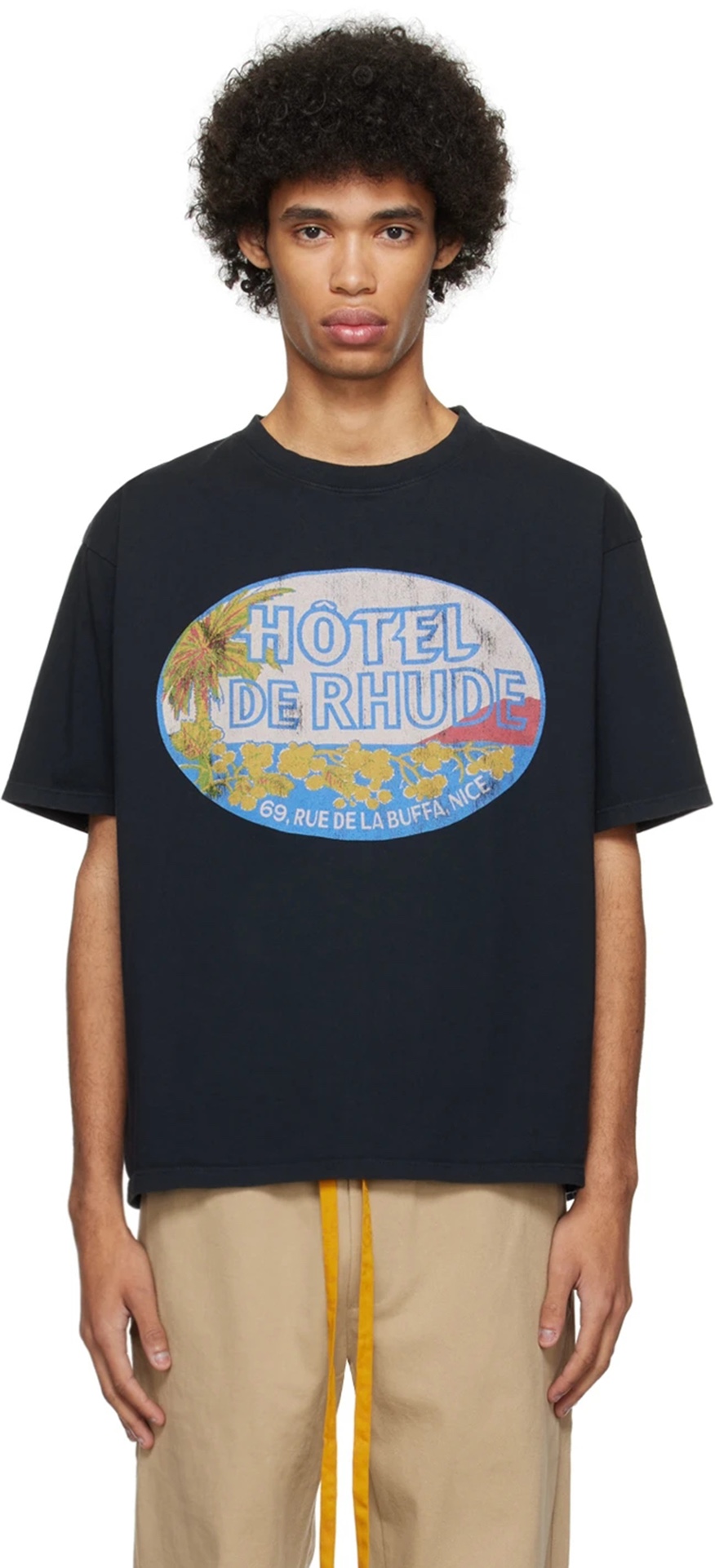 High-Quality Double-Gart T-shirts in Black, White, Almond – FH 5091, Various Sizes - 图片 4