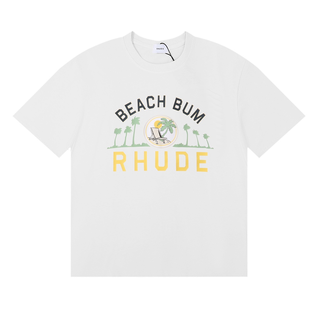 Fashionable High-Quality Coconut Print T-Shirts by Rhude Palmera, Style FH 5090 - 图片 2