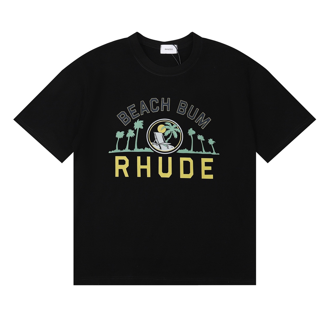 Fashionable High-Quality Coconut Print T-Shirts by Rhude Palmera, Style FH 5090