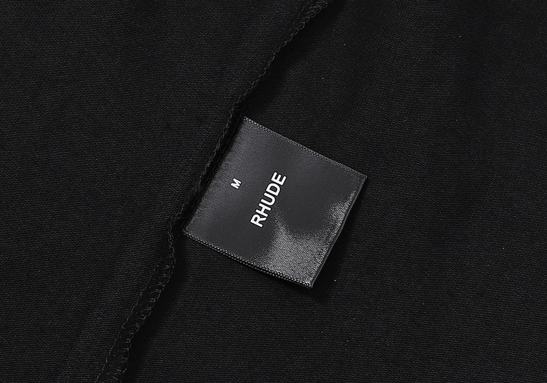 New Shadow American Rhude T-shirt: Black, White, Almond Colors, Sizes SM-XL. - 图片 9