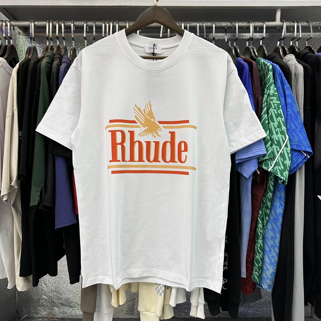 High-Quality Rhude Eagle T-Shirts for Men and Women – Spring/Summer 2024 Collection - 图片 4