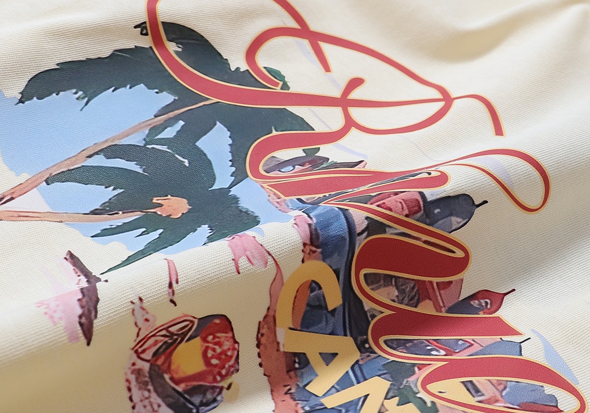 High-quality U.S.-Tide T-shirts by Rhude Cannes Beach in Black, White, and Almond - 图片 8