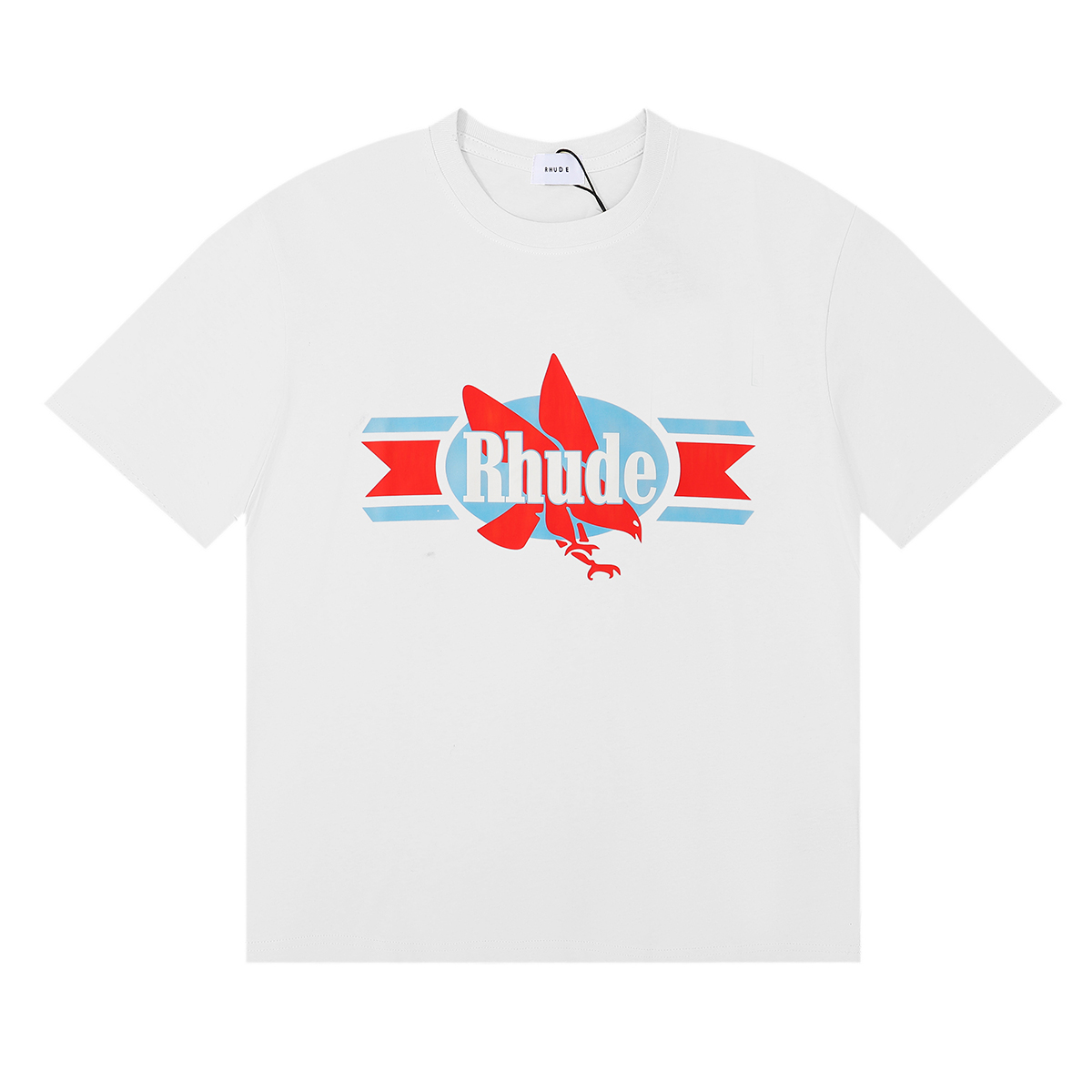 Rhude Chevron Eagle T-shirts in Black, White, Almond – FH 5096 Summary & Details - 图片 2