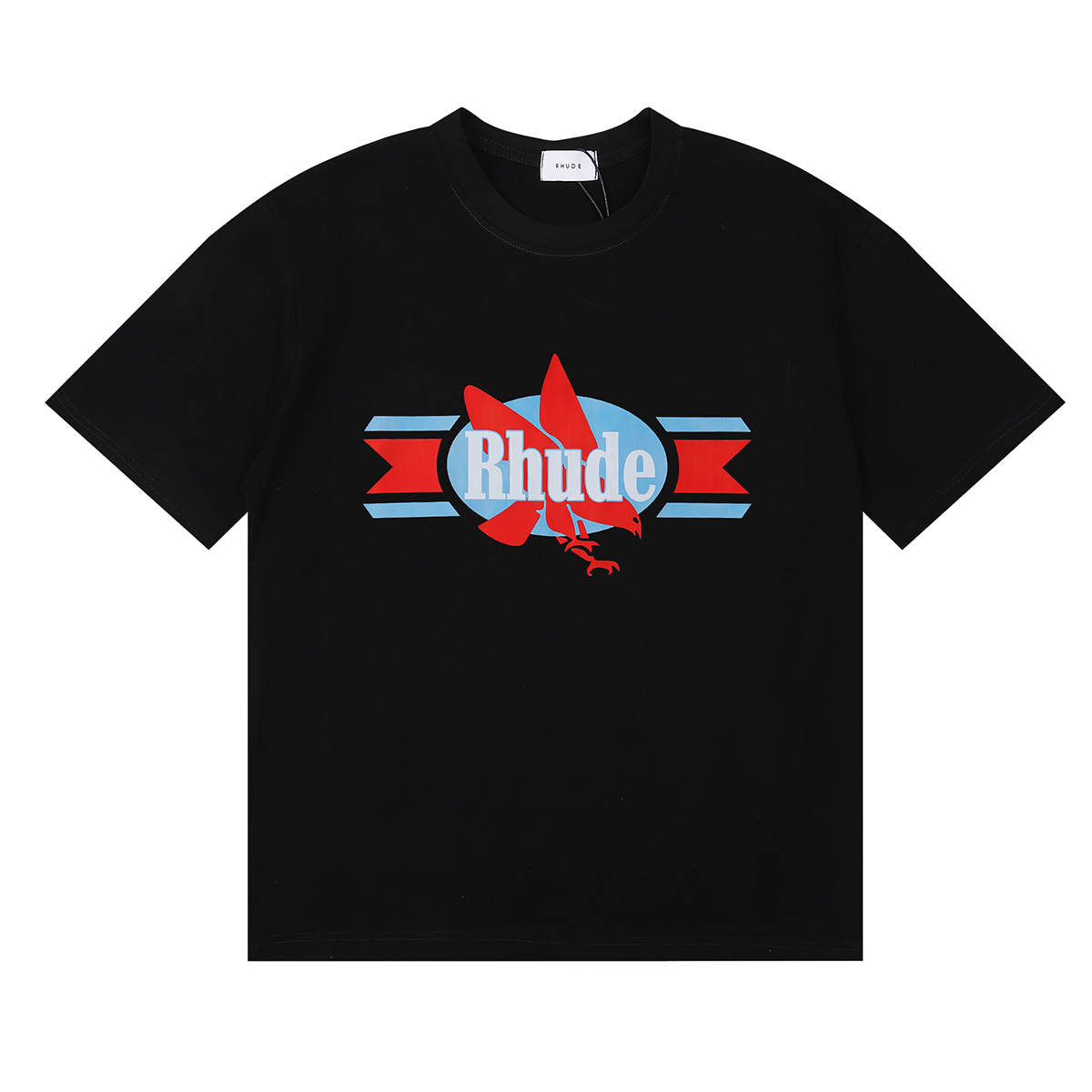 Rhude Chevron Eagle T-shirts in Black, White, Almond – FH 5096 Summary & Details - 图片 7