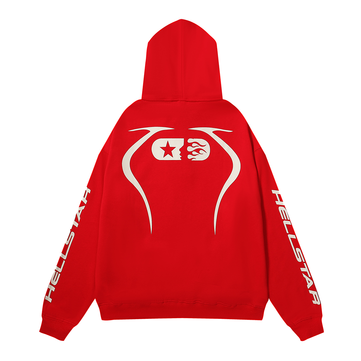 New Hellstar Starsport High-Quality Hoodie Suit in Black and Red, Sizes SM to XL - 图片 3