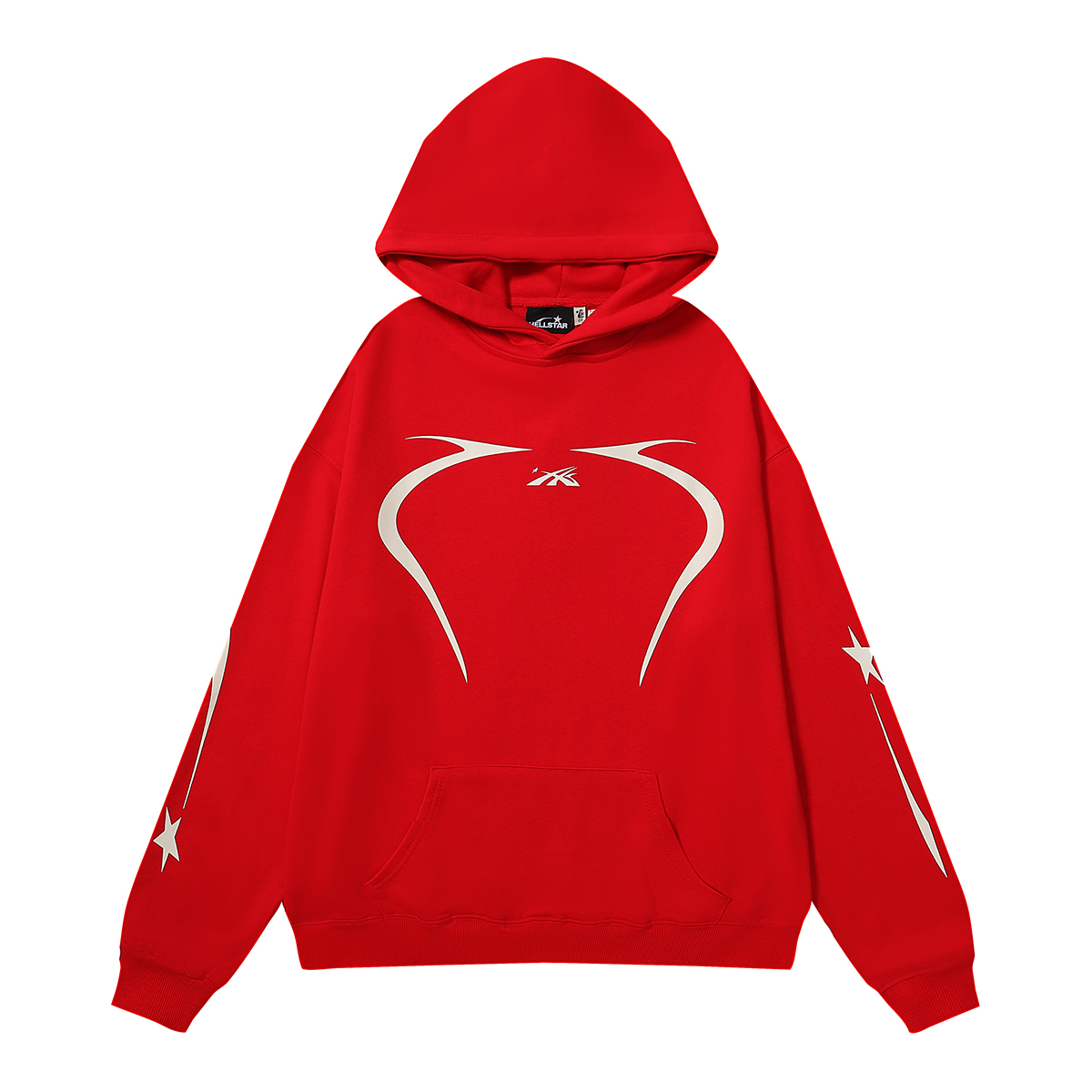 New Hellstar Starsport High-Quality Hoodie Suit in Black and Red, Sizes SM to XL - 图片 2