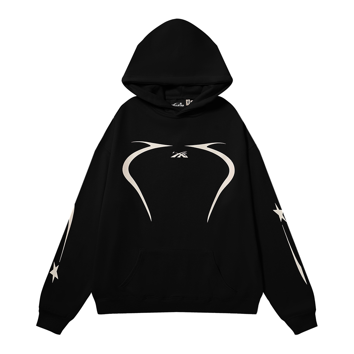 New Hellstar Starsport High-Quality Hoodie Suit in Black and Red, Sizes SM to XL - 图片 4