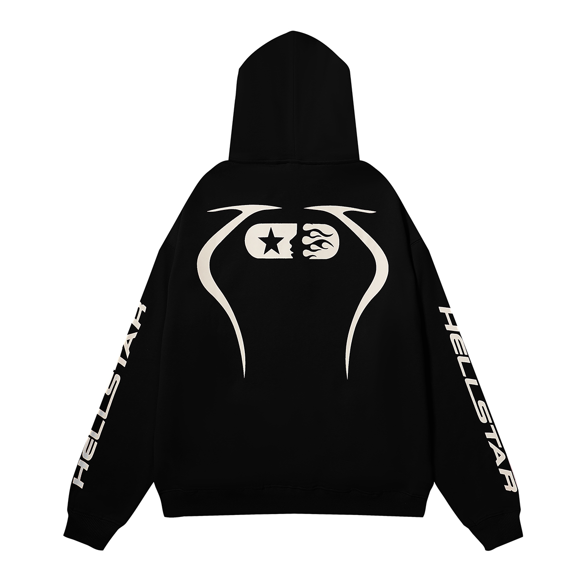New Hellstar Starsport High-Quality Hoodie Suit in Black and Red, Sizes SM to XL - 图片 5