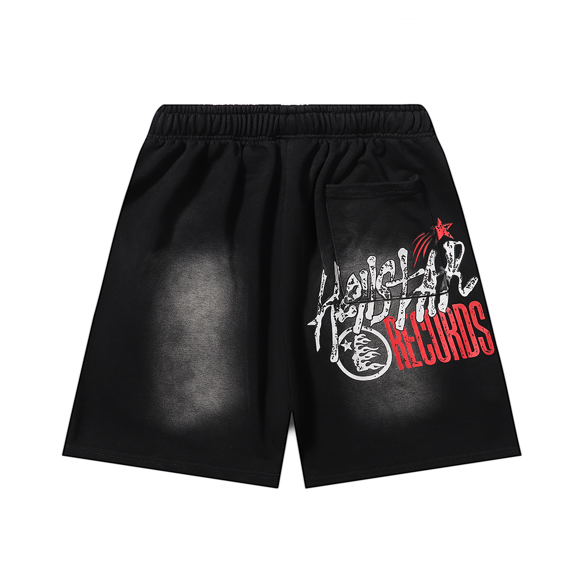 High-Quality Furry Shorts by American Hellstar Records in Black and Grey - 图片 3