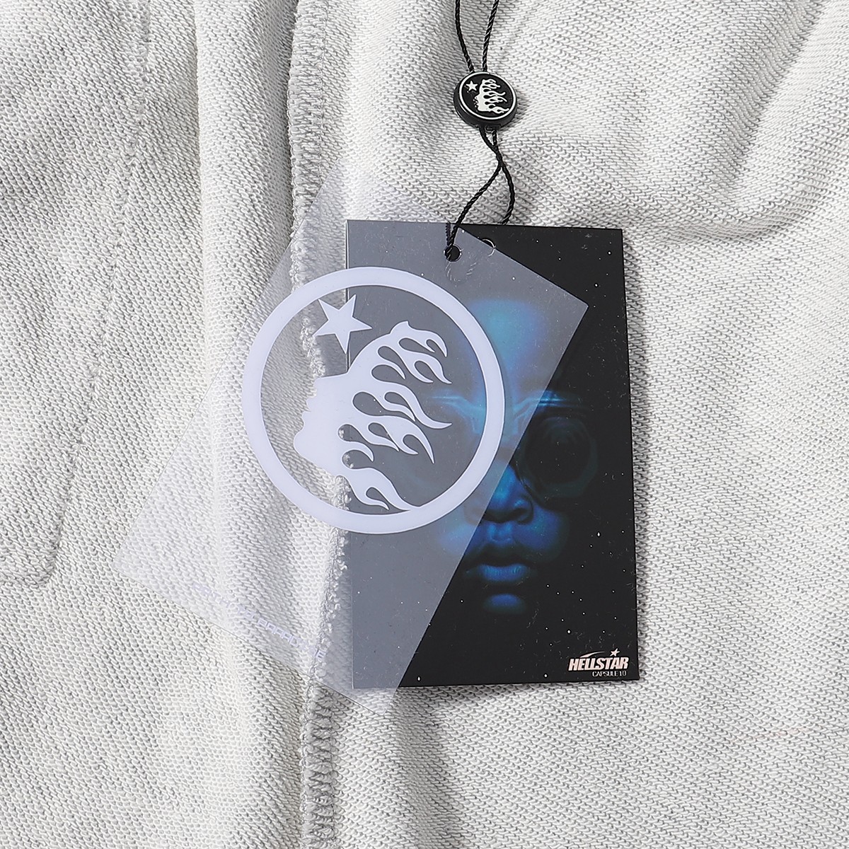 High-Quality Furry Shorts by American Hellstar Records in Black and Grey - 图片 9
